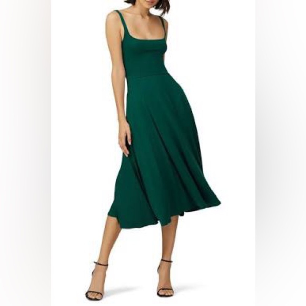Reformation Green Sleeveless Scoop Neck Sundress